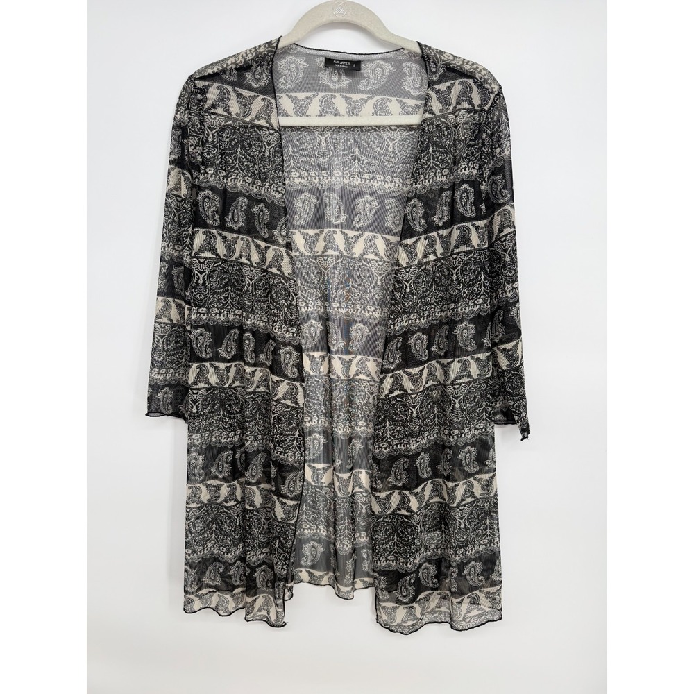 Ava James S Black & Beige Floral light weight Tunic